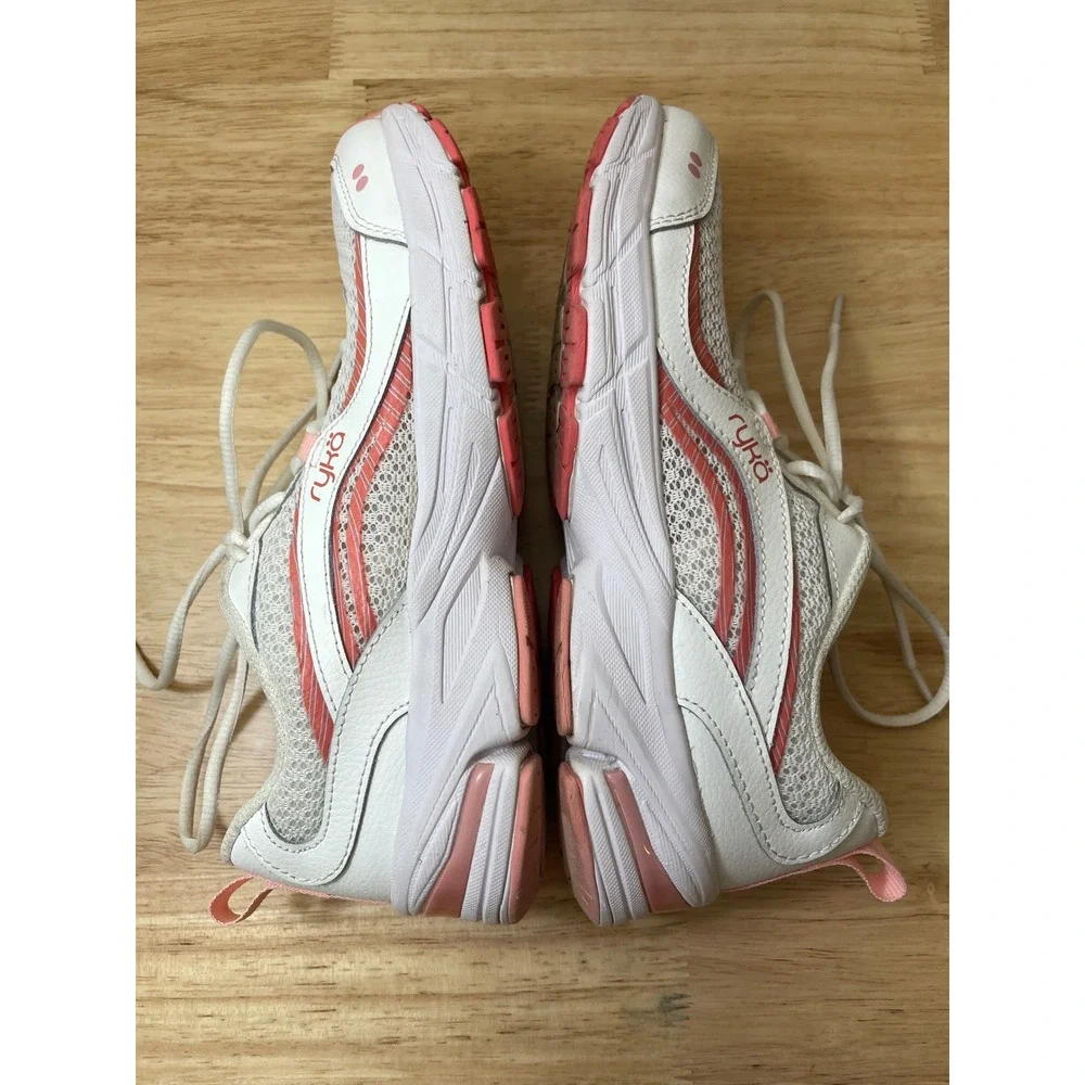 Ryka Women's White Pink Mesh Athletic Running Shoes Sneakers‎ Size 6M